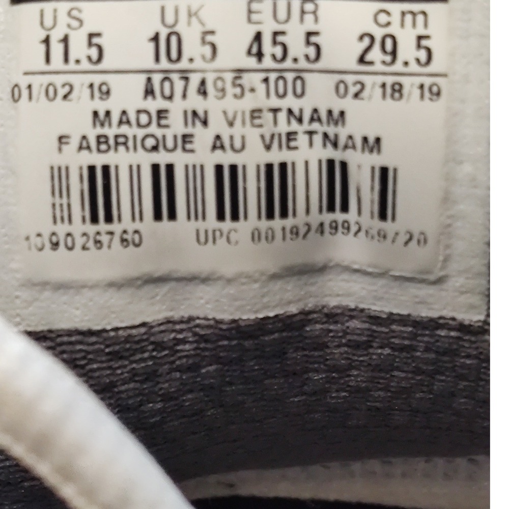 Nike Precision 3 Mens Basketball Shoes White Black Grey AQ7495-100‎ Size 11.5 US